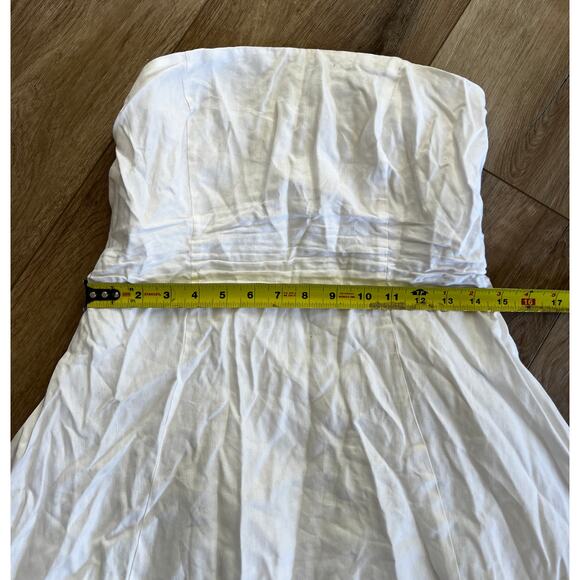 FAVORITE DAUGHTER Women's Favorite Linen Dress Size 10 In White - Picture 9 of 12